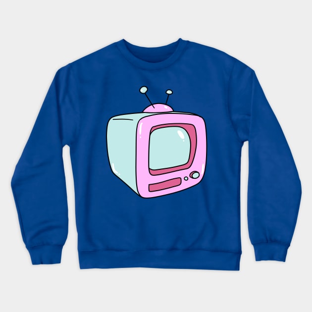 Pink Vintage TV Crewneck Sweatshirt by saradaboru
